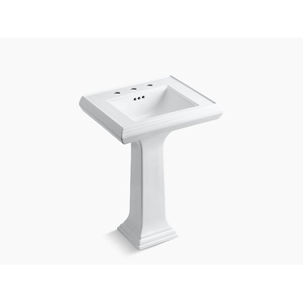 Classic Classic 24 Pedestal Bathroom Sink W/ 8 Widespread Faucet Holes